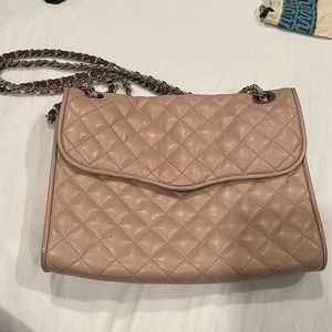 Leather Rebecca Minkoff crossbody/shoulder bag - pink/nude